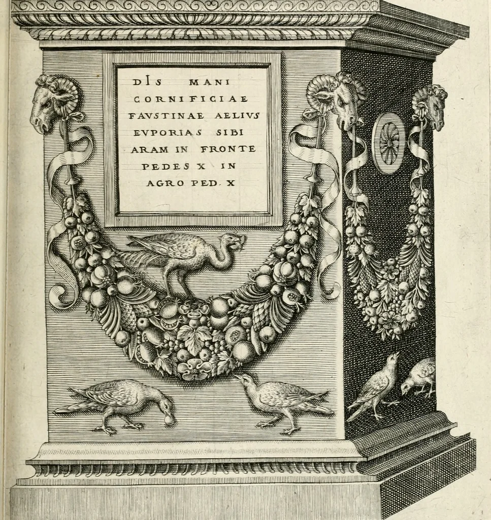 An illustration from I.[-VI.] pars Romanae vrbis topographiae & antiquitatum, quâ succinctê & breviter describuntur omnia quae tam publicê quam privatim videntur anim-adversione digna:, 1597, leaf 278