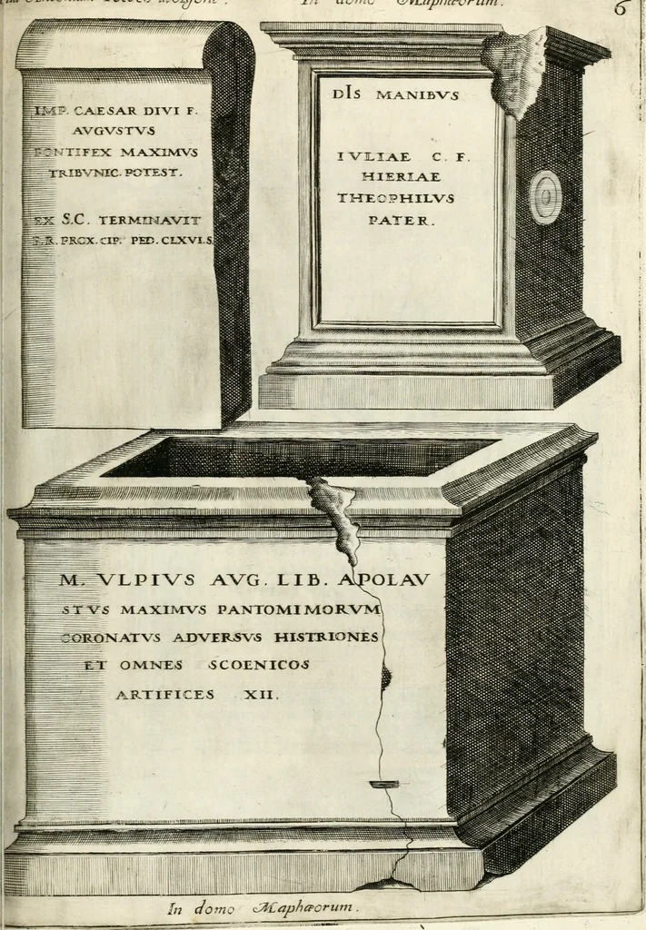 An illustration from I.[-VI.] pars Romanae vrbis topographiae & antiquitatum, quâ succinctê & breviter describuntur omnia quae tam publicê quam privatim videntur anim-adversione digna:, 1597, leaf 284