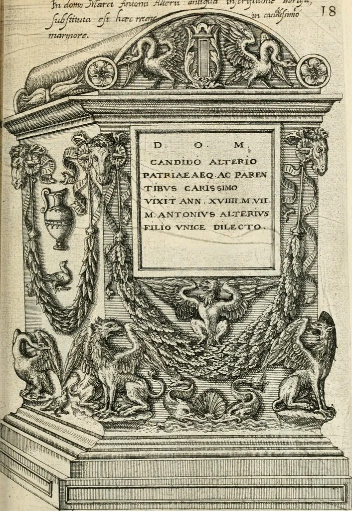 An illustration from I.[-VI.] pars Romanae vrbis topographiae & antiquitatum, quâ succinctê & breviter describuntur omnia quae tam publicê quam privatim videntur anim-adversione digna:, 1597, leaf 308