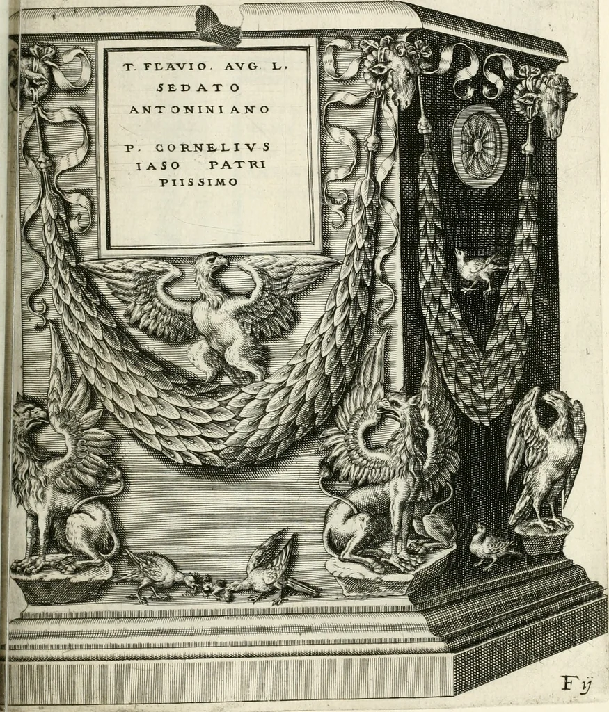 An illustration from I.[-VI.] pars Romanae vrbis topographiae & antiquitatum, quâ succinctê & breviter describuntur omnia quae tam publicê quam privatim videntur anim-adversione digna:, 1597, leaf 314