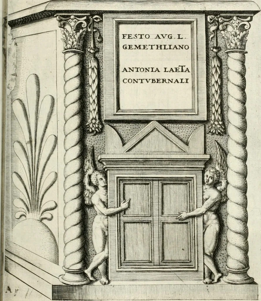 An illustration from I.[-VI.] pars Romanae vrbis topographiae & antiquitatum, quâ succinctê & breviter describuntur omnia quae tam publicê quam privatim videntur anim-adversione digna:, 1597, leaf 316