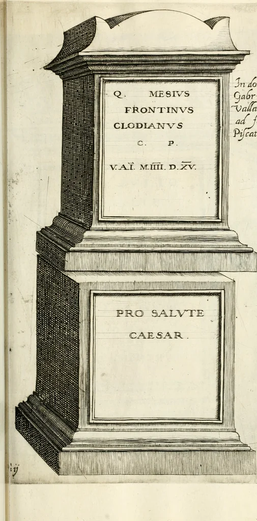 An illustration from I.[-VI.] pars Romanae vrbis topographiae & antiquitatum, quâ succinctê & breviter describuntur omnia quae tam publicê quam privatim videntur anim-adversione digna:, 1597, leaf 322