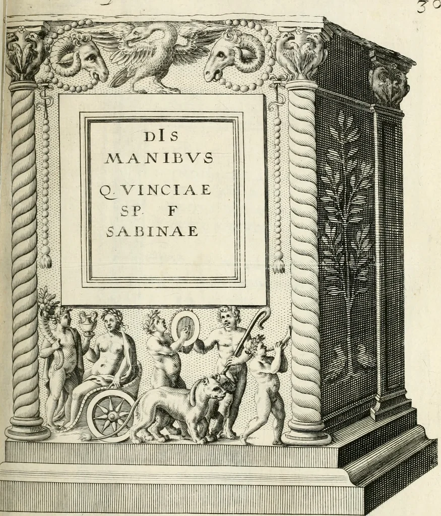 An illustration from I.[-VI.] pars Romanae vrbis topographiae & antiquitatum, quâ succinctê & breviter describuntur omnia quae tam publicê quam privatim videntur anim-adversione digna:, 1597, leaf 332