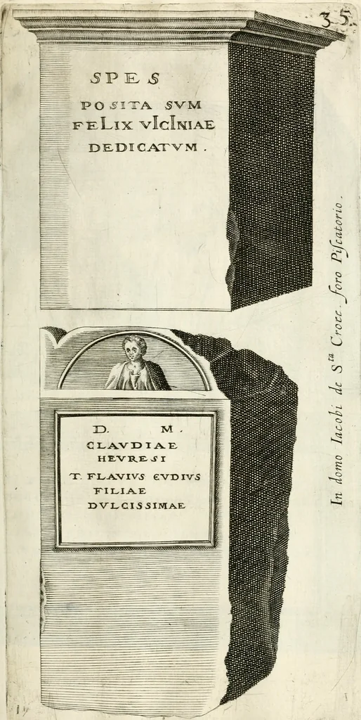 An illustration from I.[-VI.] pars Romanae vrbis topographiae & antiquitatum, quâ succinctê & breviter describuntur omnia quae tam publicê quam privatim videntur anim-adversione digna:, 1597, leaf 342