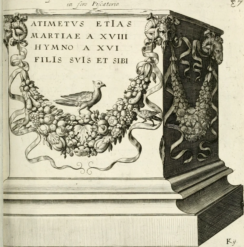 An illustration from I.[-VI.] pars Romanae vrbis topographiae & antiquitatum, quâ succinctê & breviter describuntur omnia quae tam publicê quam privatim videntur anim-adversione digna:, 1597, leaf 346