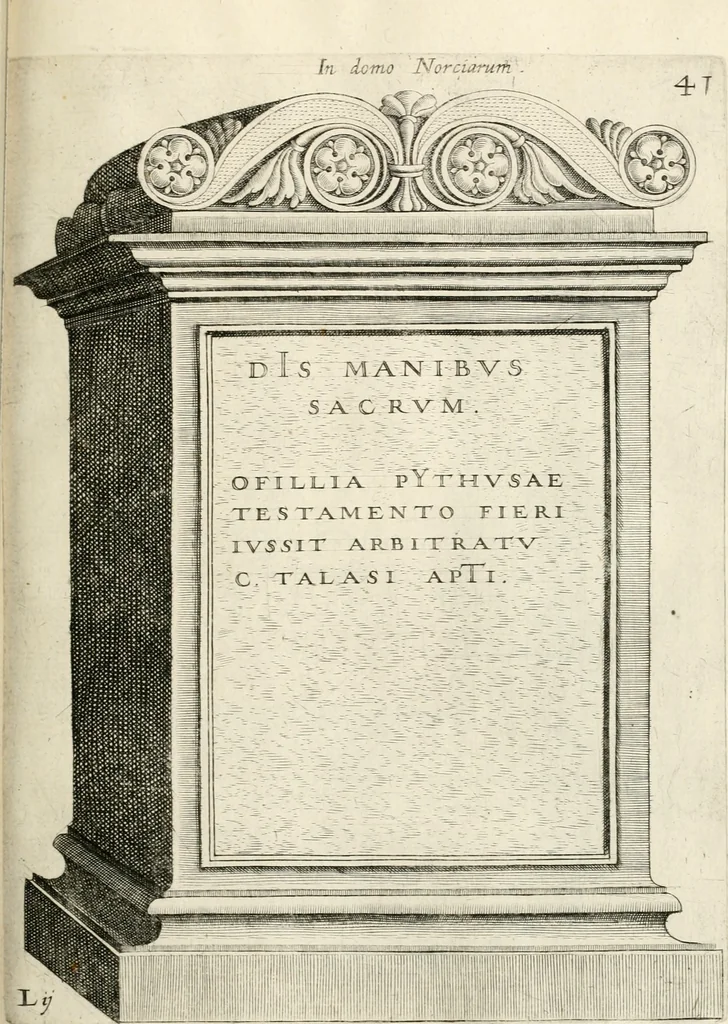 An illustration from I.[-VI.] pars Romanae vrbis topographiae & antiquitatum, quâ succinctê & breviter describuntur omnia quae tam publicê quam privatim videntur anim-adversione digna:, 1597, leaf 354