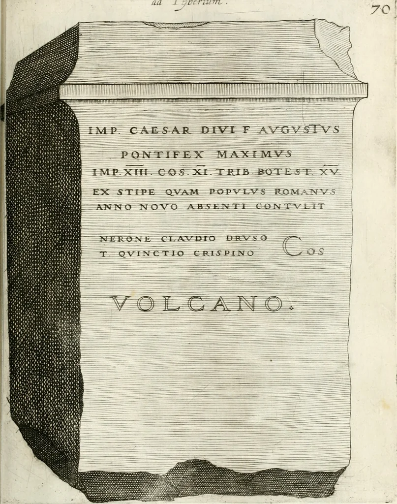 An illustration from I.[-VI.] pars Romanae vrbis topographiae & antiquitatum, quâ succinctê & breviter describuntur omnia quae tam publicê quam privatim videntur anim-adversione digna:, 1597, leaf 412