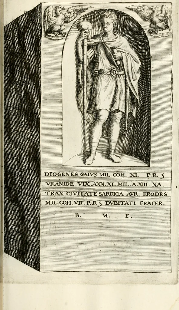 An illustration from I.[-VI.] pars Romanae vrbis topographiae & antiquitatum, quâ succinctê & breviter describuntur omnia quae tam publicê quam privatim videntur anim-adversione digna:, 1597, leaf 414