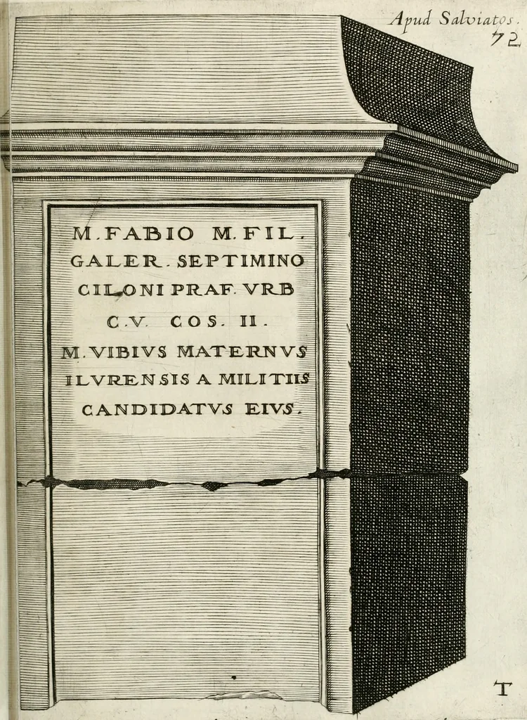 An illustration from I.[-VI.] pars Romanae vrbis topographiae & antiquitatum, quâ succinctê & breviter describuntur omnia quae tam publicê quam privatim videntur anim-adversione digna:, 1597, leaf 416