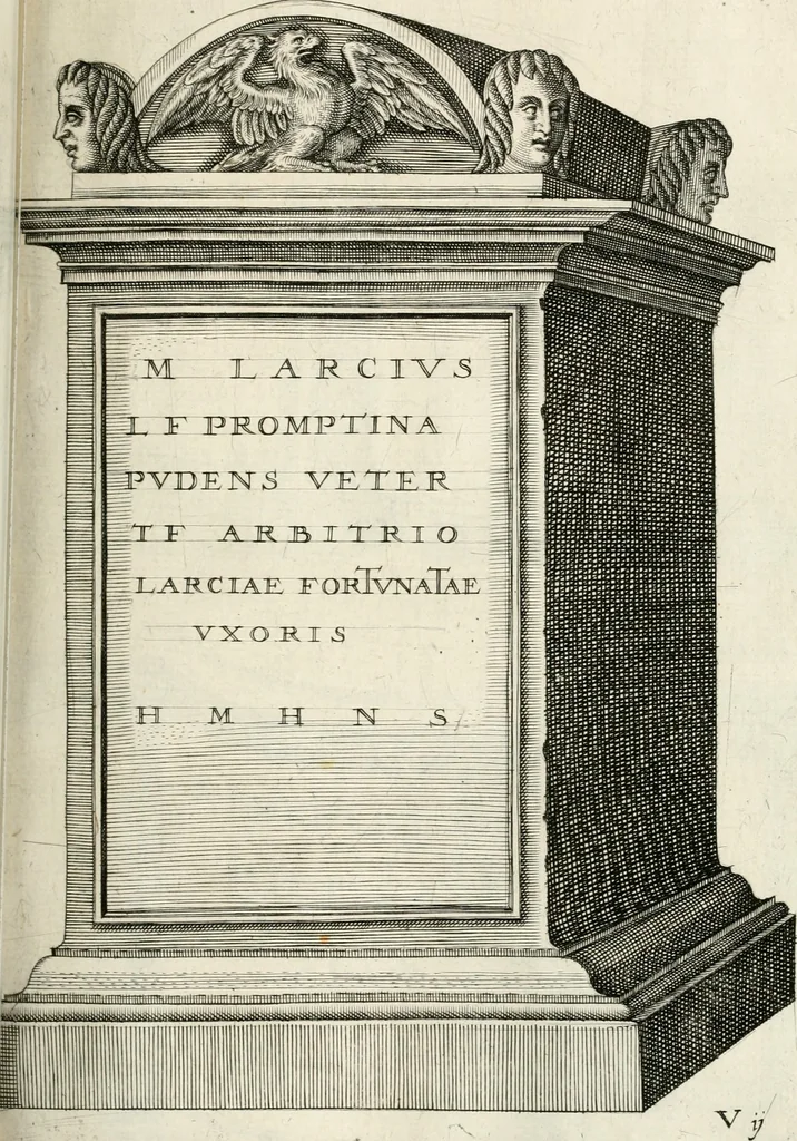 An illustration from I.[-VI.] pars Romanae vrbis topographiae & antiquitatum, quâ succinctê & breviter describuntur omnia quae tam publicê quam privatim videntur anim-adversione digna:, 1597, leaf 426