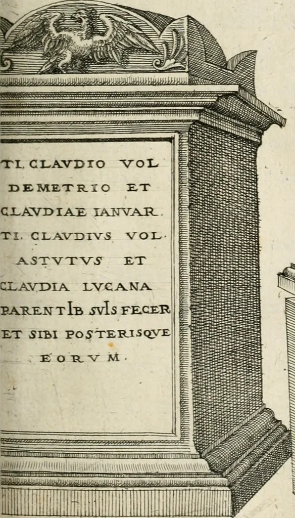 An illustration from I.[-VI.] pars Romanae vrbis topographiae & antiquitatum, quâ succinctê & breviter describuntur omnia quae tam publicê quam privatim videntur anim-adversione digna:, 1597, leaf 454