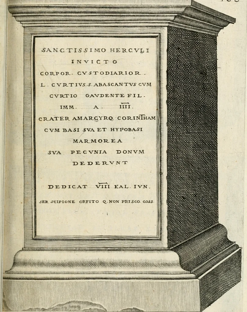 An illustration from I.[-VI.] pars Romanae vrbis topographiae & antiquitatum, quâ succinctê & breviter describuntur omnia quae tam publicê quam privatim videntur anim-adversione digna:, 1597, leaf 478