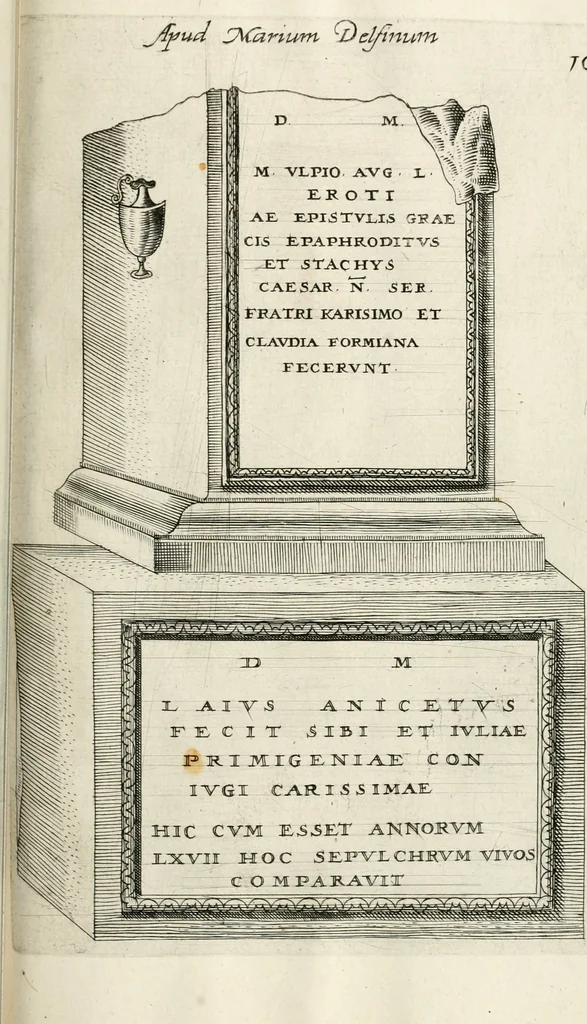 An illustration from I.[-VI.] pars Romanae vrbis topographiae & antiquitatum, quâ succinctê & breviter describuntur omnia quae tam publicê quam privatim videntur anim-adversione digna:, 1597, leaf 488