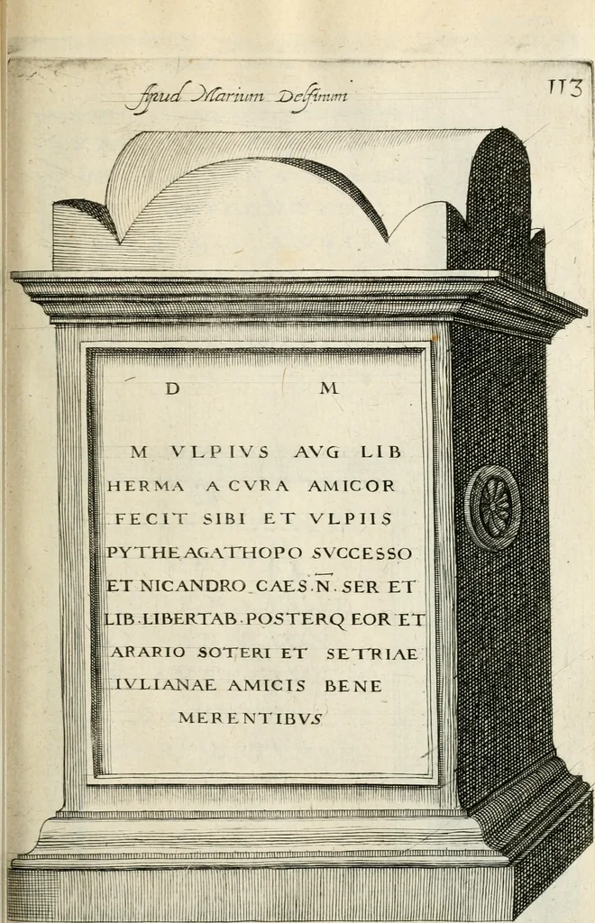 An illustration from I.[-VI.] pars Romanae vrbis topographiae & antiquitatum, quâ succinctê & breviter describuntur omnia quae tam publicê quam privatim videntur anim-adversione digna:, 1597, leaf 498