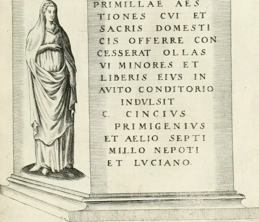 An illustration from I.[-VI.] pars Romanae vrbis topographiae & antiquitatum, quâ succinctê & breviter describuntur omnia quae tam publicê quam privatim videntur anim-adversione digna:, 1597, leaf 602