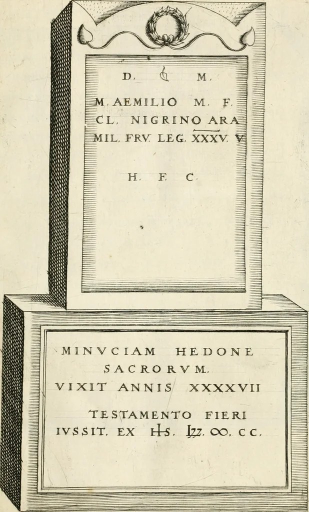 An illustration from I.[-VI.] pars Romanae vrbis topographiae & antiquitatum, quâ succinctê & breviter describuntur omnia quae tam publicê quam privatim videntur anim-adversione digna:, 1597, leaf 606
