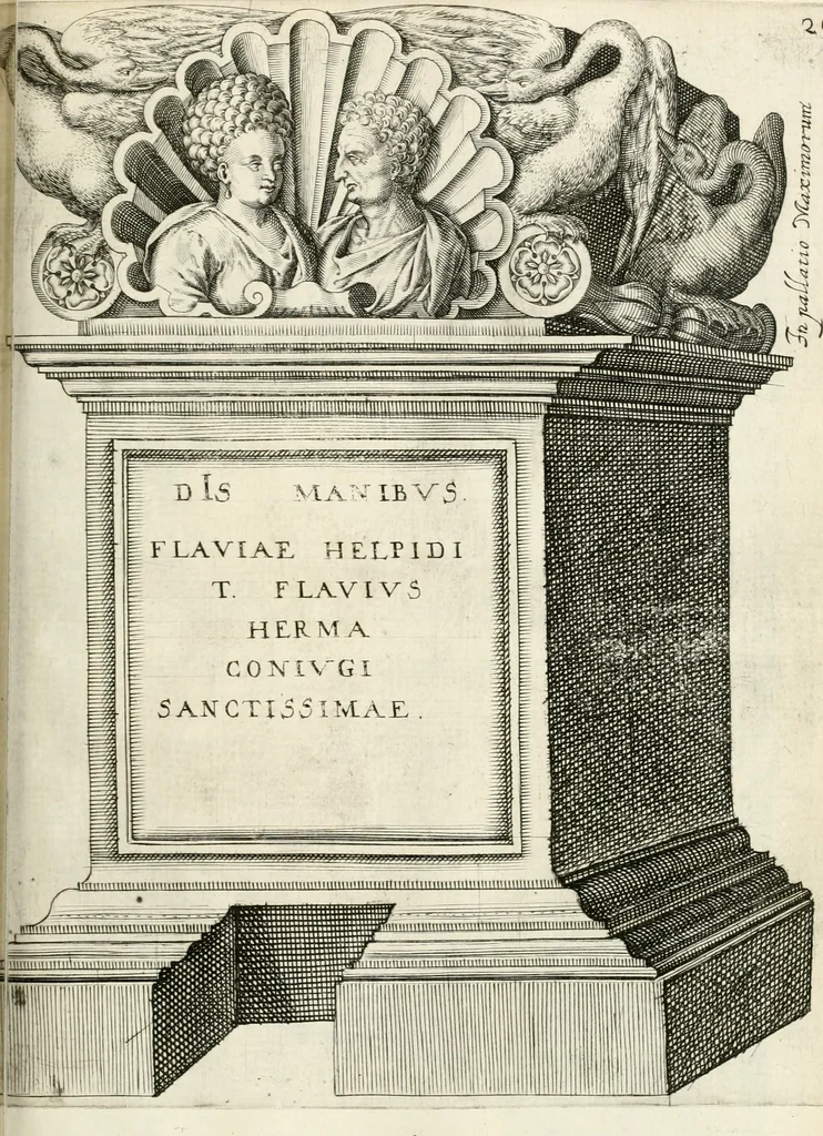 An illustration from I.[-VI.] pars Romanae vrbis topographiae & antiquitatum, quâ succinctê & breviter describuntur omnia quae tam publicê quam privatim videntur anim-adversione digna:, 1597, leaf 626