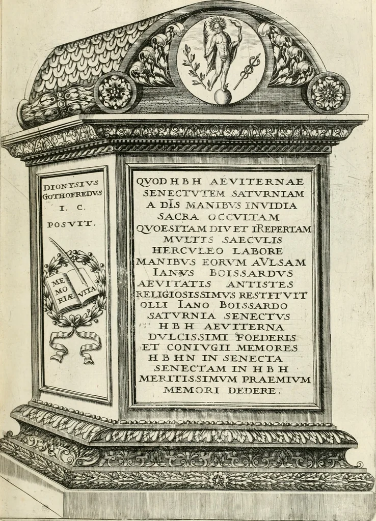 An illustration from I.[-VI.] pars Romanae vrbis topographiae & antiquitatum, quâ succinctê & breviter describuntur omnia quae tam publicê quam privatim videntur anim-adversione digna:, 1597, leaf 64