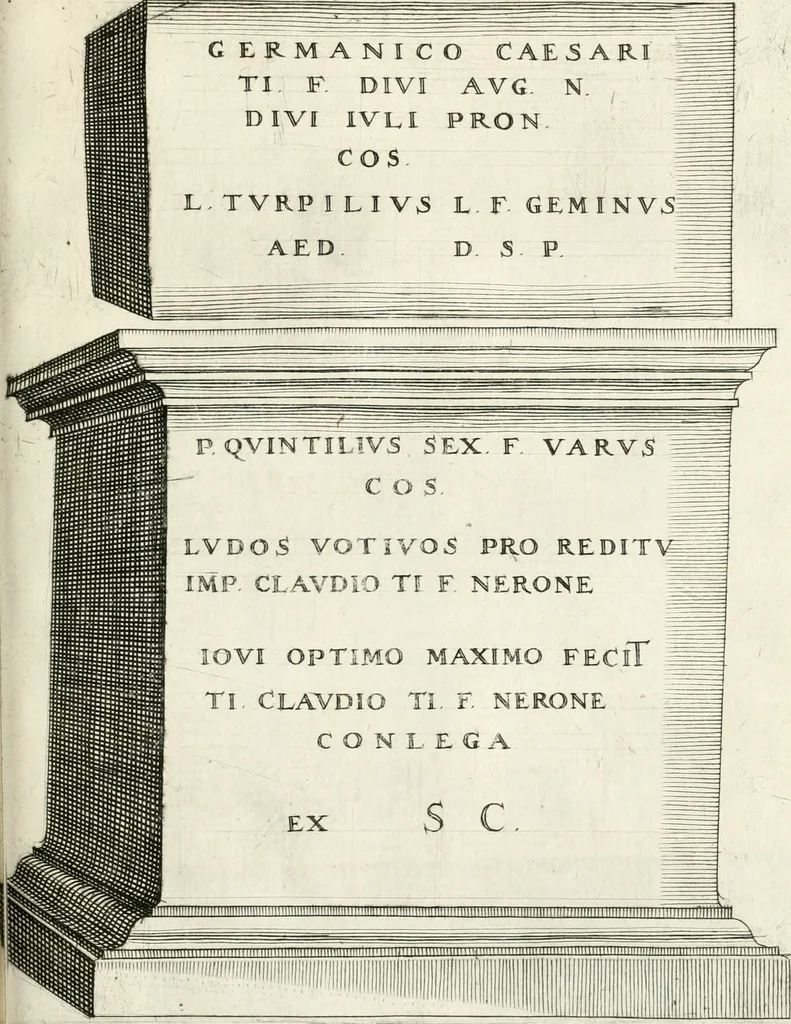 An illustration from I.[-VI.] pars Romanae vrbis topographiae & antiquitatum, quâ succinctê & breviter describuntur omnia quae tam publicê quam privatim videntur anim-adversione digna:, 1597, leaf 642
