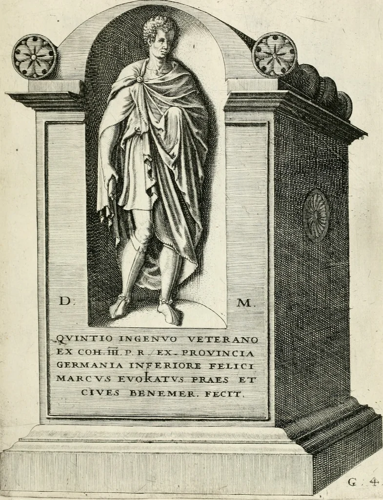 An illustration from I.[-VI.] pars Romanae vrbis topographiae & antiquitatum, quâ succinctê & breviter describuntur omnia quae tam publicê quam privatim videntur anim-adversione digna:, 1597, leaf 70