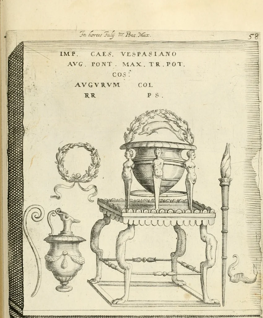 An illustration from I.[-VI.] pars Romanae vrbis topographiae & antiquitatum, quâ succinctê & breviter describuntur omnia quae tam publicê quam privatim videntur anim-adversione digna:, 1597, leaf 702