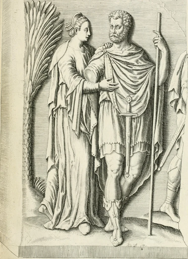 An illustration from I.[-VI.] pars Romanae vrbis topographiae & antiquitatum, quâ succinctê & breviter describuntur omnia quae tam publicê quam privatim videntur anim-adversione digna:, 1597, leaf 74