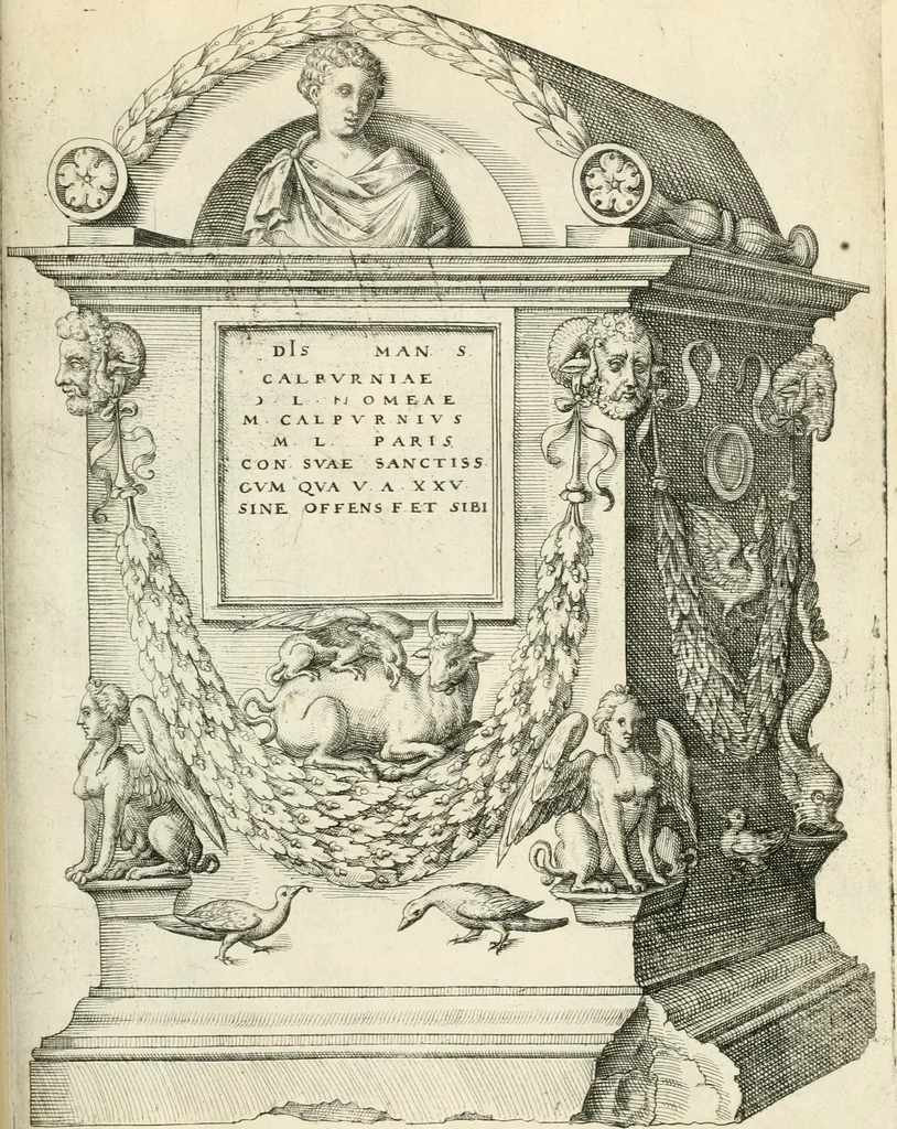 An illustration from I.[-VI.] pars Romanae vrbis topographiae & antiquitatum, quâ succinctê & breviter describuntur omnia quae tam publicê quam privatim videntur anim-adversione digna:, 1597, leaf 744