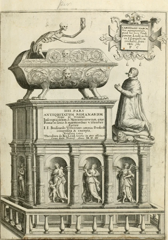 An illustration from I.[-VI.] pars Romanae vrbis topographiae & antiquitatum, quâ succinctê & breviter describuntur omnia quae tam publicê quam privatim videntur anim-adversione digna:, 1597, leaf 8