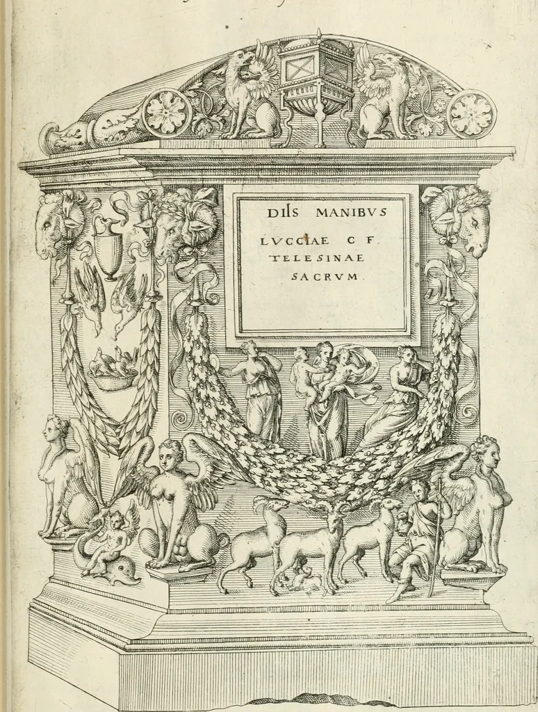 An illustration from I.[-VI.] pars Romanae vrbis topographiae & antiquitatum, quâ succinctê & breviter describuntur omnia quae tam publicê quam privatim videntur anim-adversione digna:, 1597, leaf 818