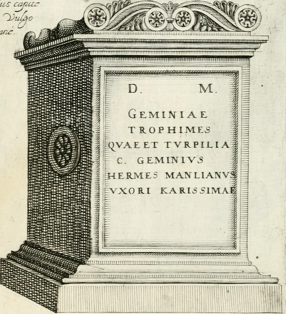 An illustration from I.[-VI.] pars Romanae vrbis topographiae & antiquitatum, quâ succinctê & breviter describuntur omnia quae tam publicê quam privatim videntur anim-adversione digna:, 1597, leaf 834
