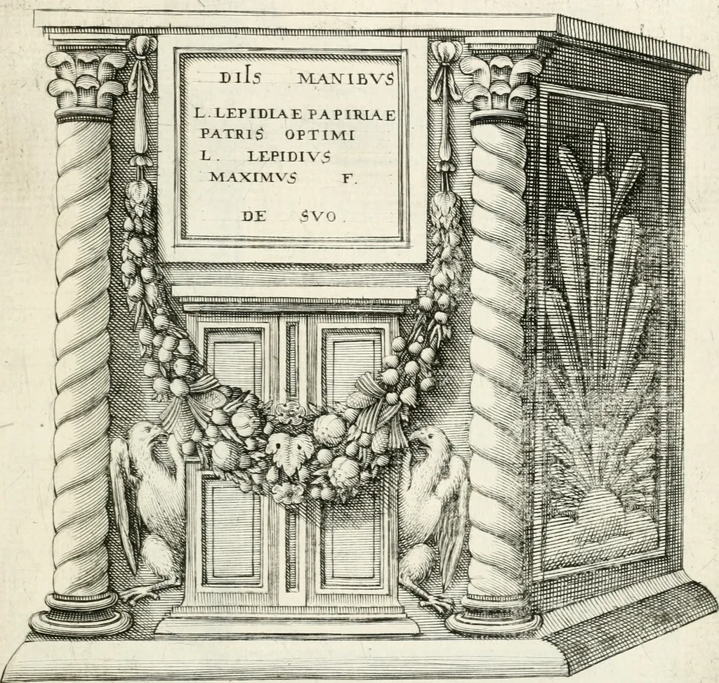 An illustration from I.[-VI.] pars Romanae vrbis topographiae & antiquitatum, quâ succinctê & breviter describuntur omnia quae tam publicê quam privatim videntur anim-adversione digna:, 1597, leaf 842