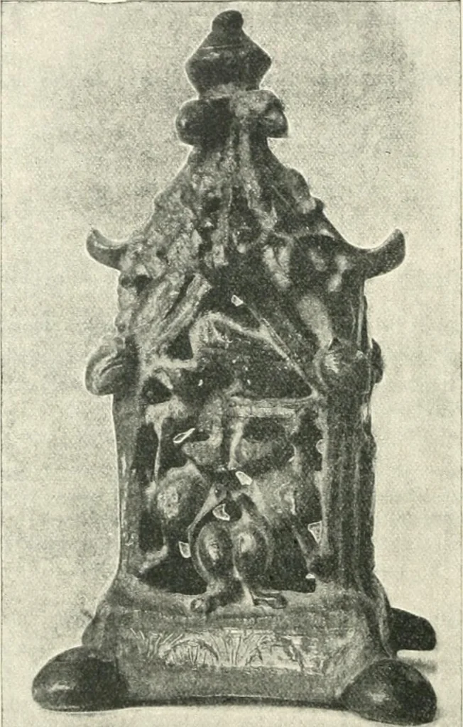 An illustration from Catalogue of the ivory carvings of the Christian era with examples of Mohammedan art and carvings in bone in the Department of British and Mediaeval Antiquities and Ethnography of the British Museum, 1909, leaf 121