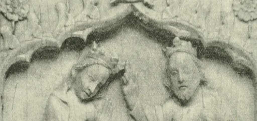 An illustration from Catalogue of the ivory carvings of the Christian era with examples of Mohammedan art and carvings in bone in the Department of British and Mediaeval Antiquities and Ethnography of the British Museum, 1909, leaf 144