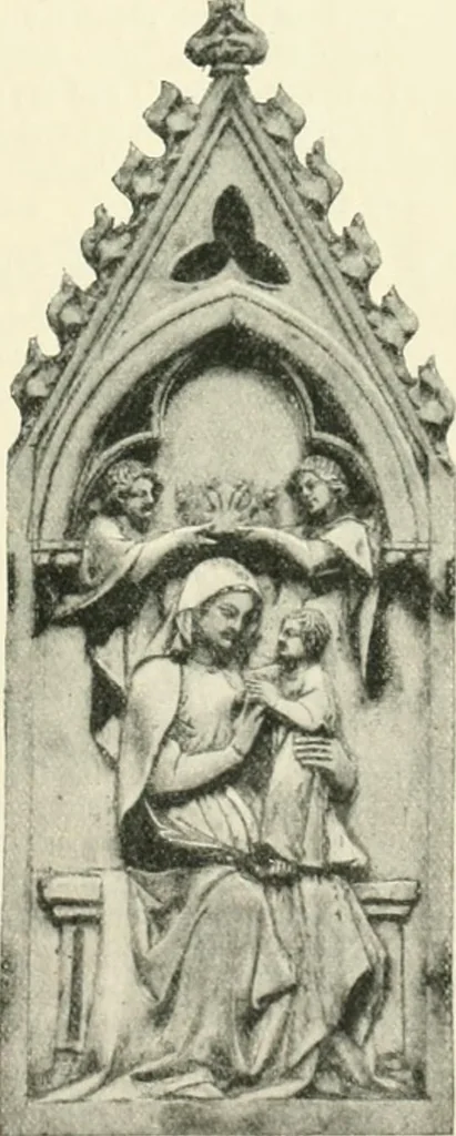 An illustration from Catalogue of the ivory carvings of the Christian era with examples of Mohammedan art and carvings in bone in the Department of British and Mediaeval Antiquities and Ethnography of the British Museum, 1909, leaf 148