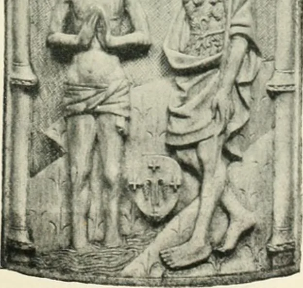 An illustration from Catalogue of the ivory carvings of the Christian era with examples of Mohammedan art and carvings in bone in the Department of British and Mediaeval Antiquities and Ethnography of the British Museum, 1909, leaf 168