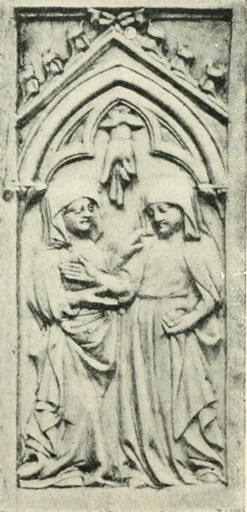 An illustration from Catalogue of the ivory carvings of the Christian era with examples of Mohammedan art and carvings in bone in the Department of British and Mediaeval Antiquities and Ethnography of the British Museum, 1909, leaf 175