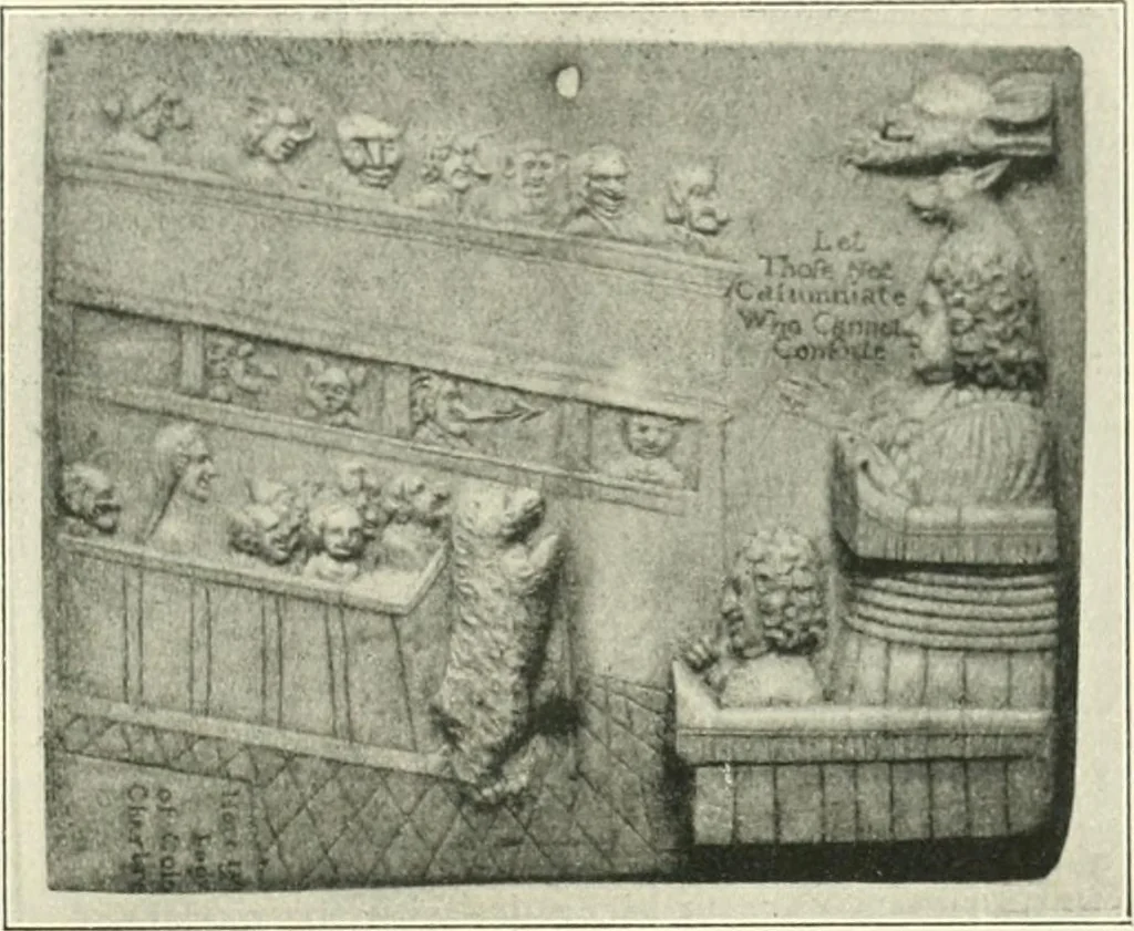 An illustration from Catalogue of the ivory carvings of the Christian era with examples of Mohammedan art and carvings in bone in the Department of British and Mediaeval Antiquities and Ethnography of the British Museum, 1909, leaf 202