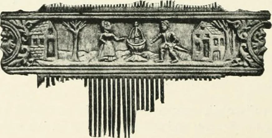 An illustration from Catalogue of the ivory carvings of the Christian era with examples of Mohammedan art and carvings in bone in the Department of British and Mediaeval Antiquities and Ethnography of the British Museum, 1909, leaf 211