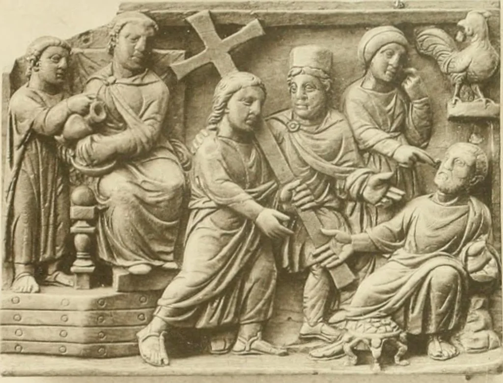 An illustration from Catalogue of the ivory carvings of the Christian era with examples of Mohammedan art and carvings in bone in the Department of British and Mediaeval Antiquities and Ethnography of the British Museum, 1909, leaf 256