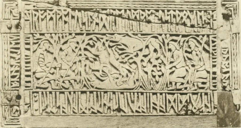 An illustration from Catalogue of the ivory carvings of the Christian era with examples of Mohammedan art and carvings in bone in the Department of British and Mediaeval Antiquities and Ethnography of the British Museum, 1909, leaf 282
