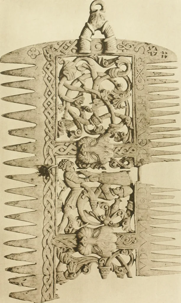 An illustration from Catalogue of the ivory carvings of the Christian era with examples of Mohammedan art and carvings in bone in the Department of British and Mediaeval Antiquities and Ethnography of the British Museum, 1909, leaf 290