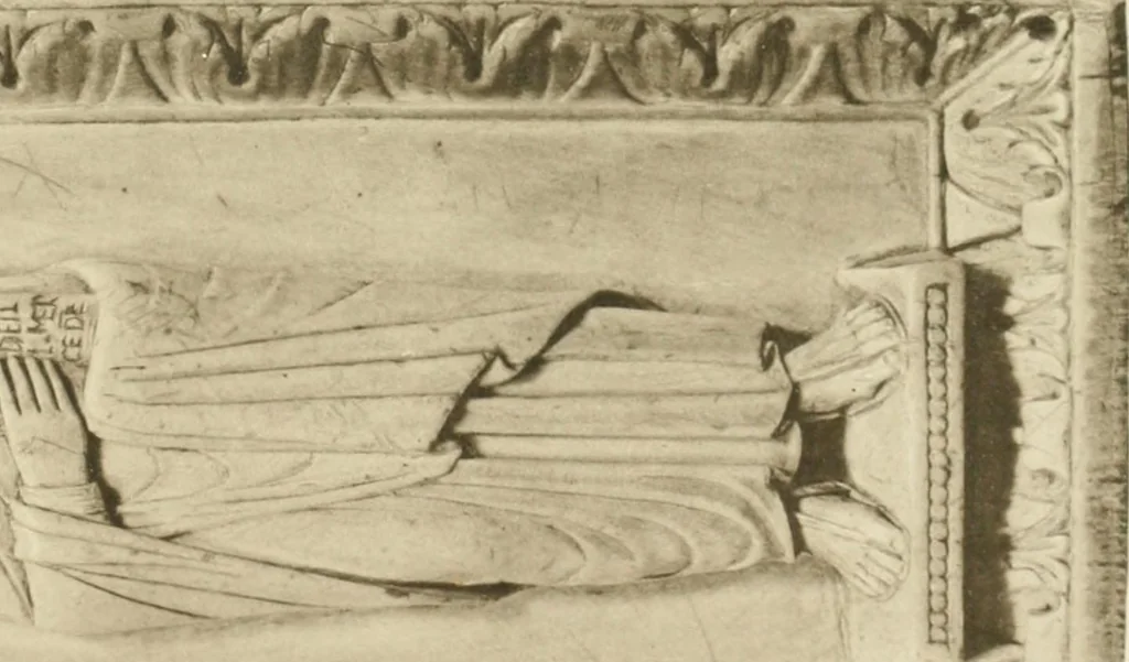 An illustration from Catalogue of the ivory carvings of the Christian era with examples of Mohammedan art and carvings in bone in the Department of British and Mediaeval Antiquities and Ethnography of the British Museum, 1909, leaf 302