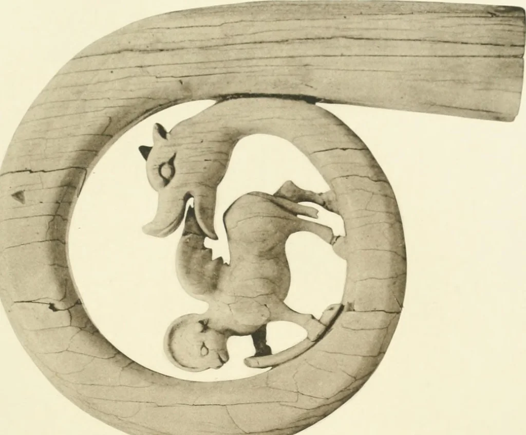 An illustration from Catalogue of the ivory carvings of the Christian era with examples of Mohammedan art and carvings in bone in the Department of British and Mediaeval Antiquities and Ethnography of the British Museum, 1909, leaf 318