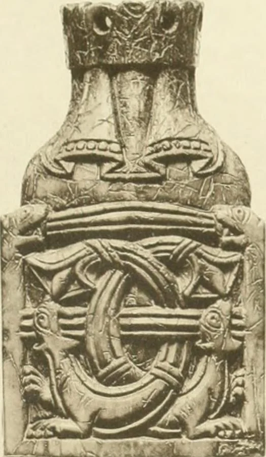 An illustration from Catalogue of the ivory carvings of the Christian era with examples of Mohammedan art and carvings in bone in the Department of British and Mediaeval Antiquities and Ethnography of the British Museum, 1909, leaf 330