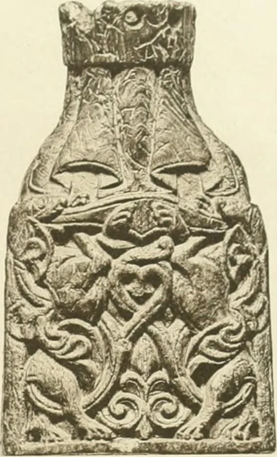 An illustration from Catalogue of the ivory carvings of the Christian era with examples of Mohammedan art and carvings in bone in the Department of British and Mediaeval Antiquities and Ethnography of the British Museum, 1909, leaf 330