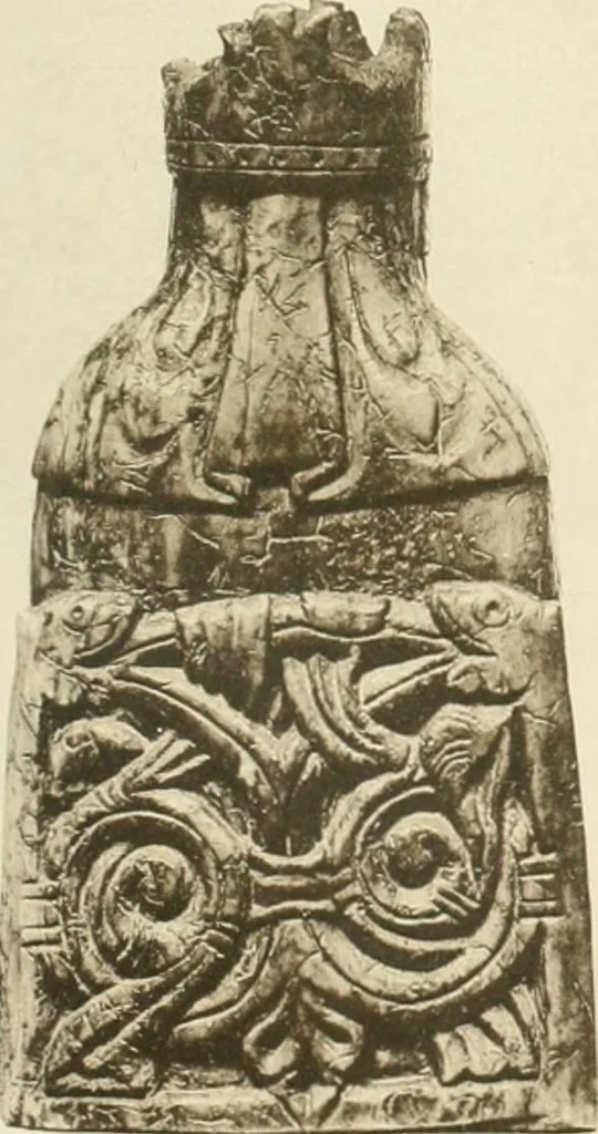 An illustration from Catalogue of the ivory carvings of the Christian era with examples of Mohammedan art and carvings in bone in the Department of British and Mediaeval Antiquities and Ethnography of the British Museum, 1909, leaf 330