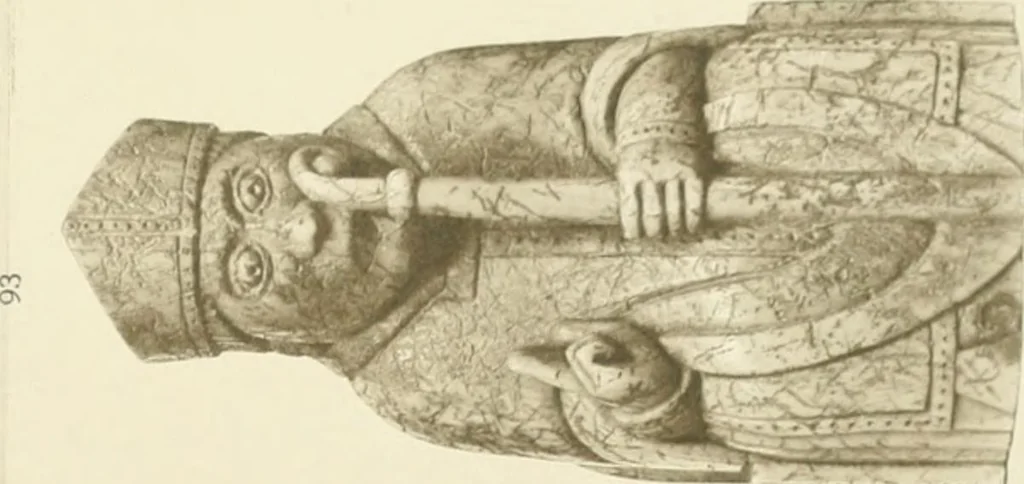 An illustration from Catalogue of the ivory carvings of the Christian era with examples of Mohammedan art and carvings in bone in the Department of British and Mediaeval Antiquities and Ethnography of the British Museum, 1909, leaf 332