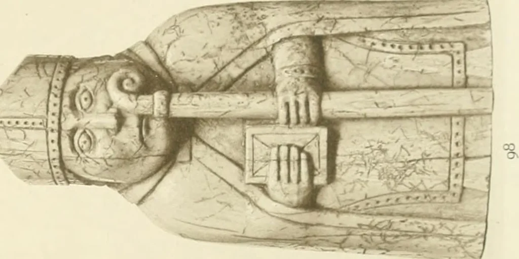 An illustration from Catalogue of the ivory carvings of the Christian era with examples of Mohammedan art and carvings in bone in the Department of British and Mediaeval Antiquities and Ethnography of the British Museum, 1909, leaf 332