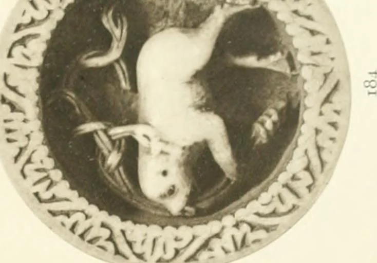An illustration from Catalogue of the ivory carvings of the Christian era with examples of Mohammedan art and carvings in bone in the Department of British and Mediaeval Antiquities and Ethnography of the British Museum, 1909, leaf 348