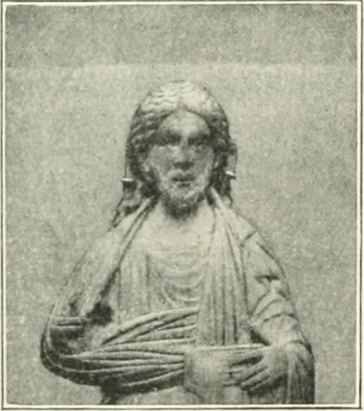 An illustration from Catalogue of the ivory carvings of the Christian era with examples of Mohammedan art and carvings in bone in the Department of British and Mediaeval Antiquities and Ethnography of the British Museum, 1909, leaf 35